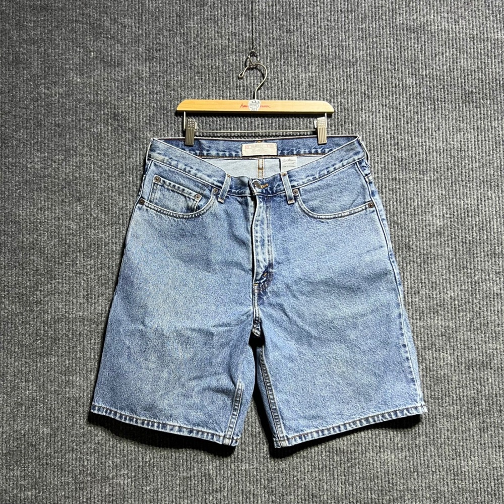 Levi Strauss Signature Jean Shorts Mens‎ 33 Blue Relaxed Fit Denim Cotton Casual